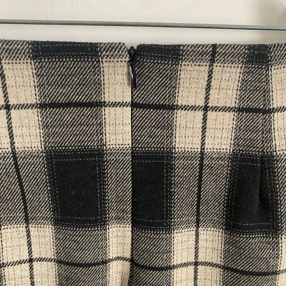 Plaid Black and Cream Women's Pencil Skirt‎ Office Siren - Picture 4 of 8